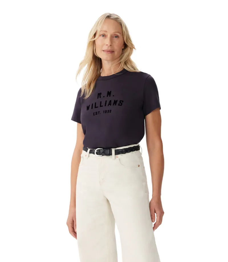 RM Williams Stencil Tee Charcoal-1